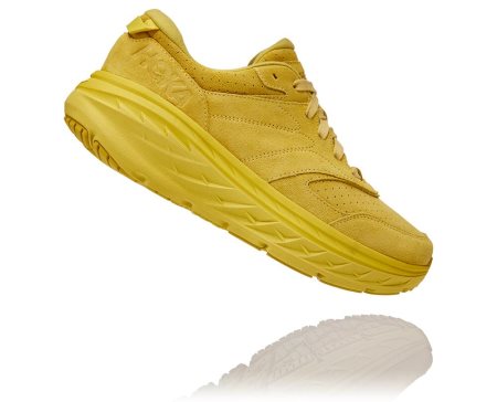 Hoka One One Bondi L Semiš Moški Road Tekaški Čevlji Rumena SI-175604G